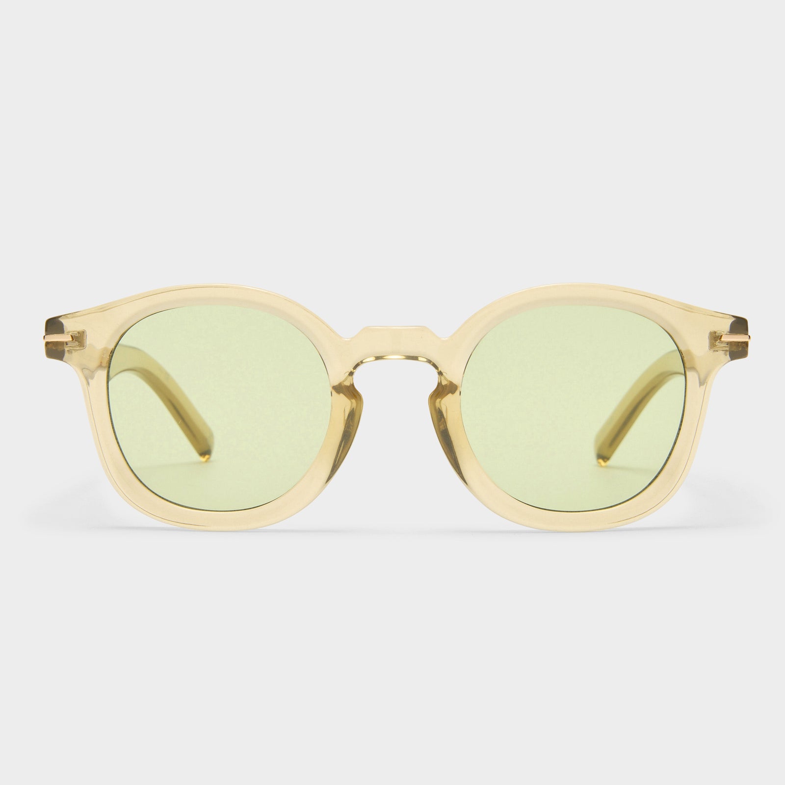 Hoodwinked Olive Leaf Uni-Sex Round Sunglasses | Le Specs