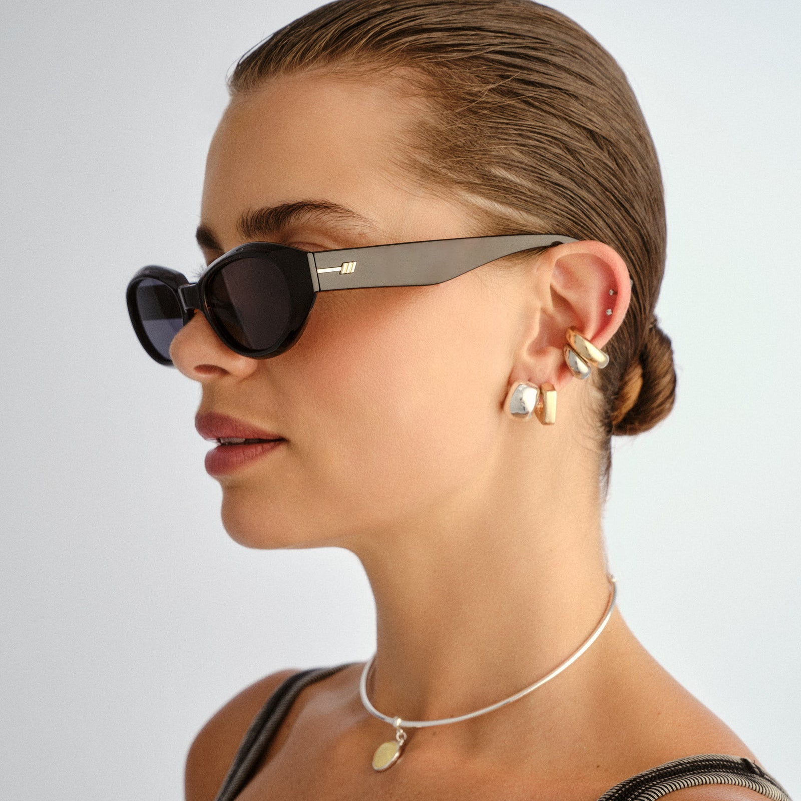 Le Bijou + Dark Tort Uni-Sex Oval Sunglasses | Le Specs