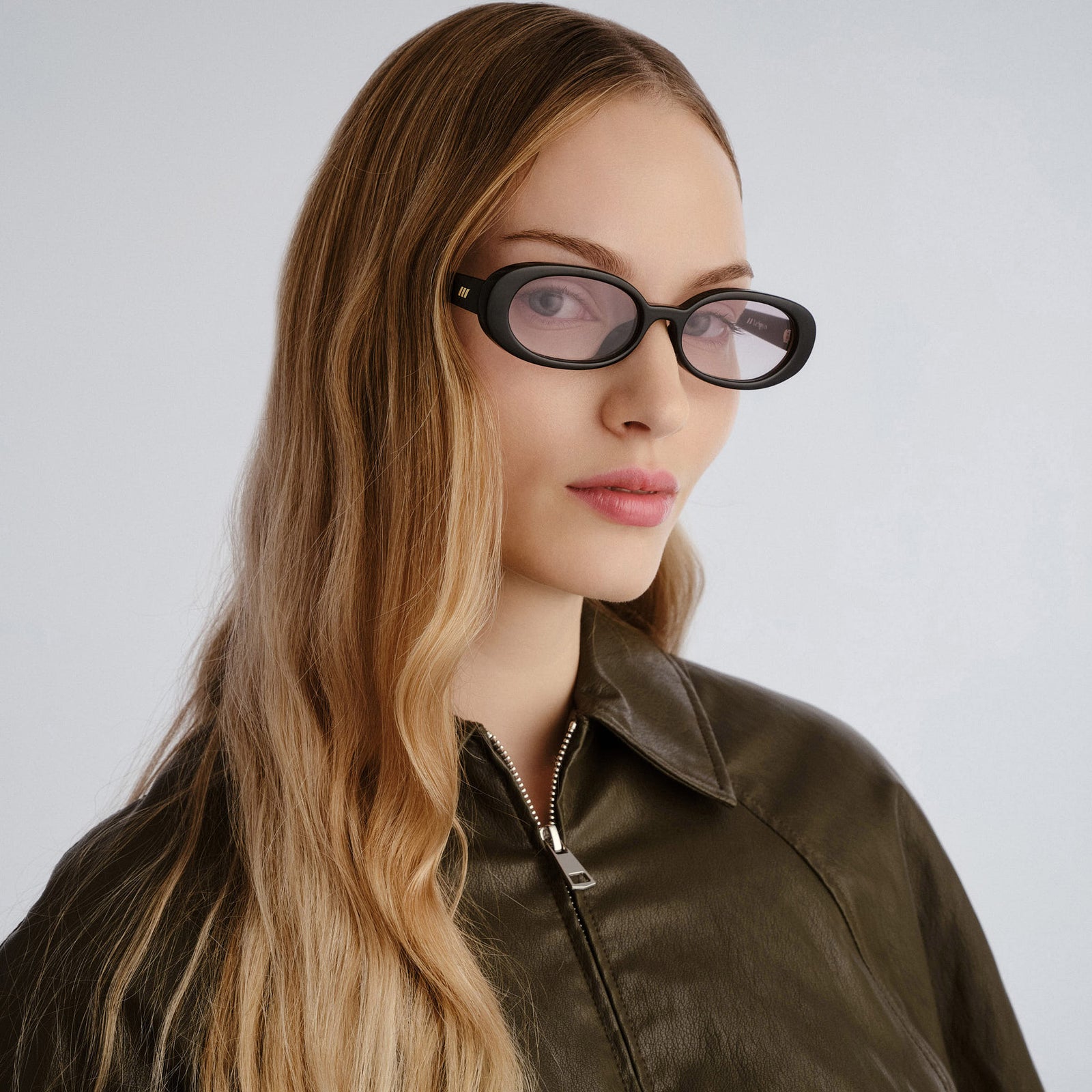 Outta Love + Black Female Oval Sunglasses | Le Specs