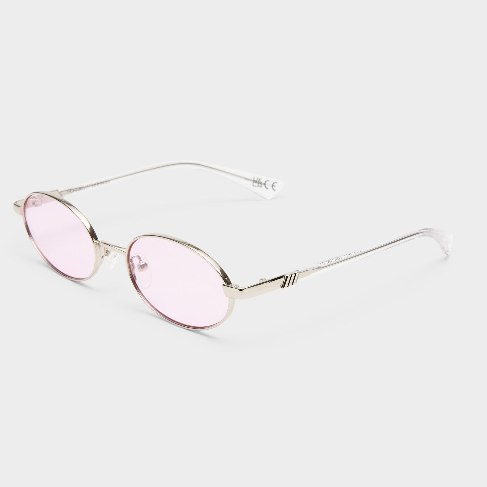 Icicle Silver Uni-Sex Oval Sunglasses | Le Specs