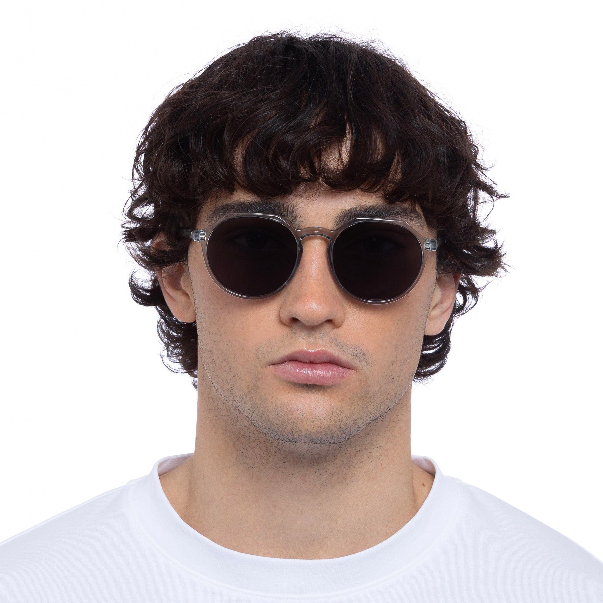 Speed Of Night Pewter Uni-Sex Round Sunglasses | Le Specs