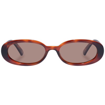 Outta Love Electric Orange Female Oval Sunglasses | Le Spec – Le Specs