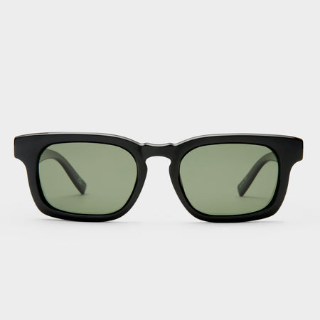 Iceberg Wide Fit Black Uni-Sex Square Sunglasses | Le Specs