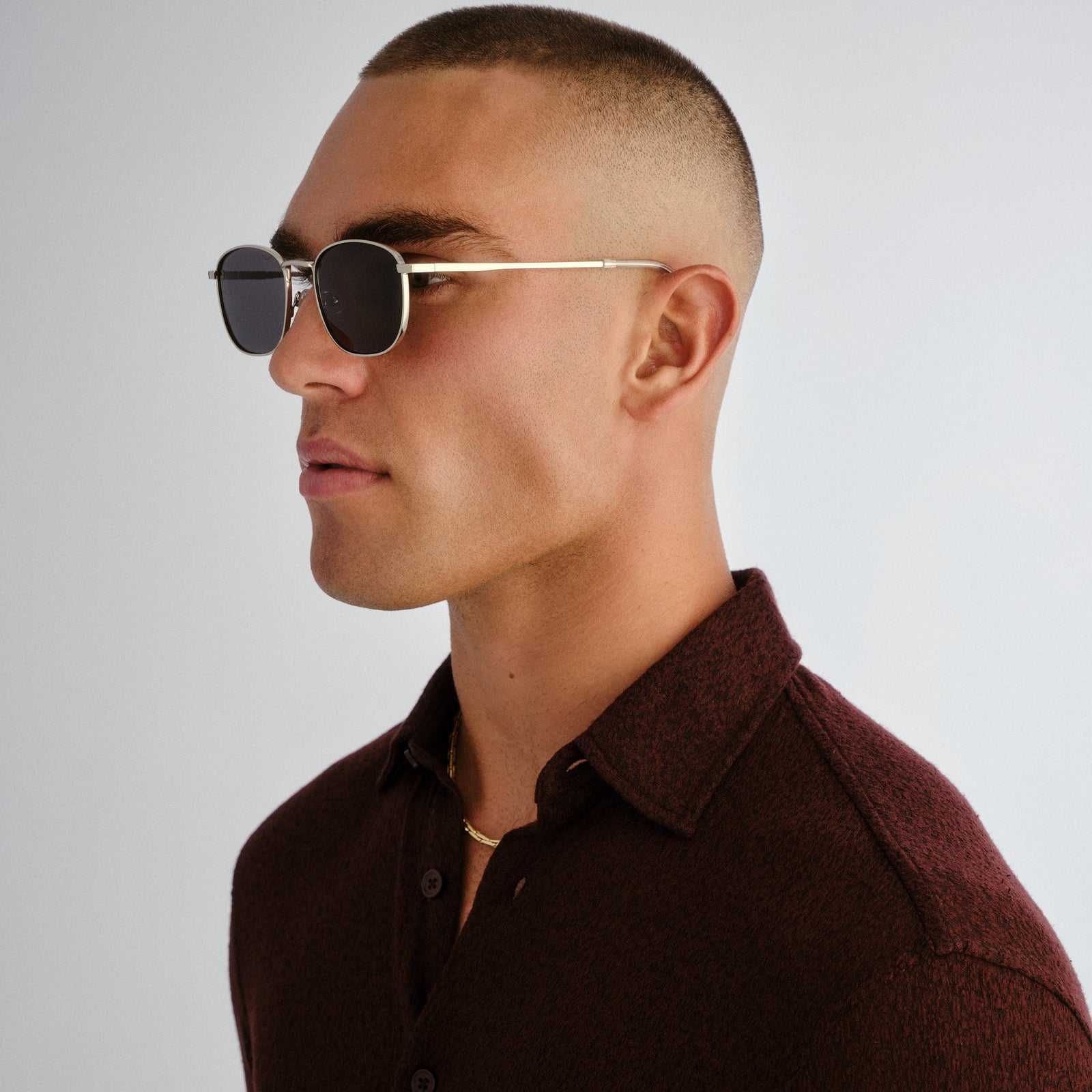 Neptune Deux Silver Uni-Sex Square Sunglasses | Le Specs