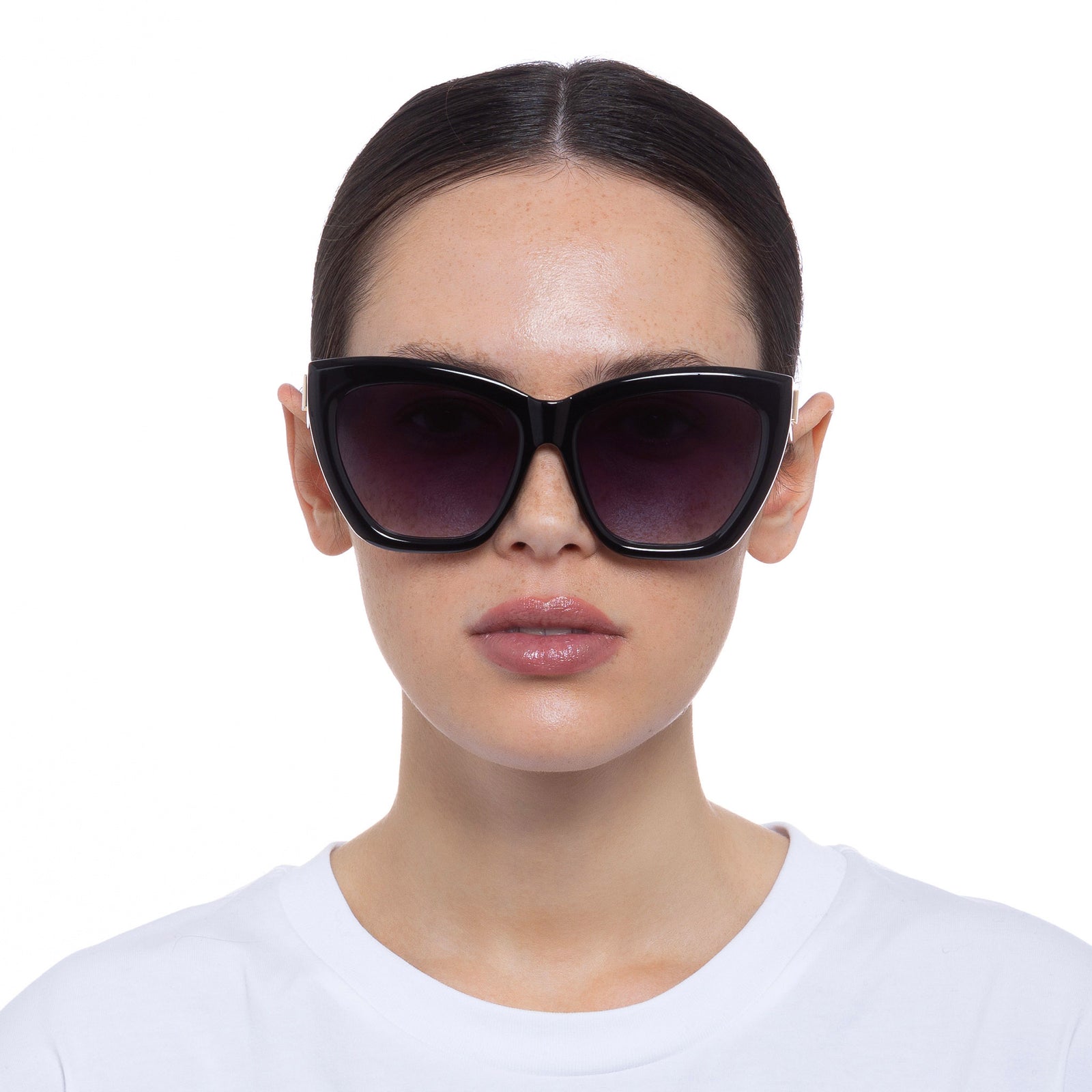Vamos Black Female Cat-Eye Sunglasses | Le Specs