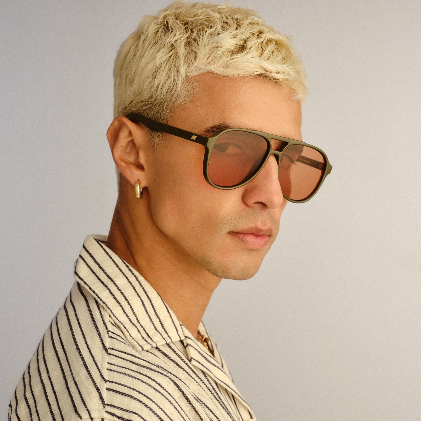 Tragic Magic Dark Olive Uni-Sex Aviator Sunglasses | Le Specs