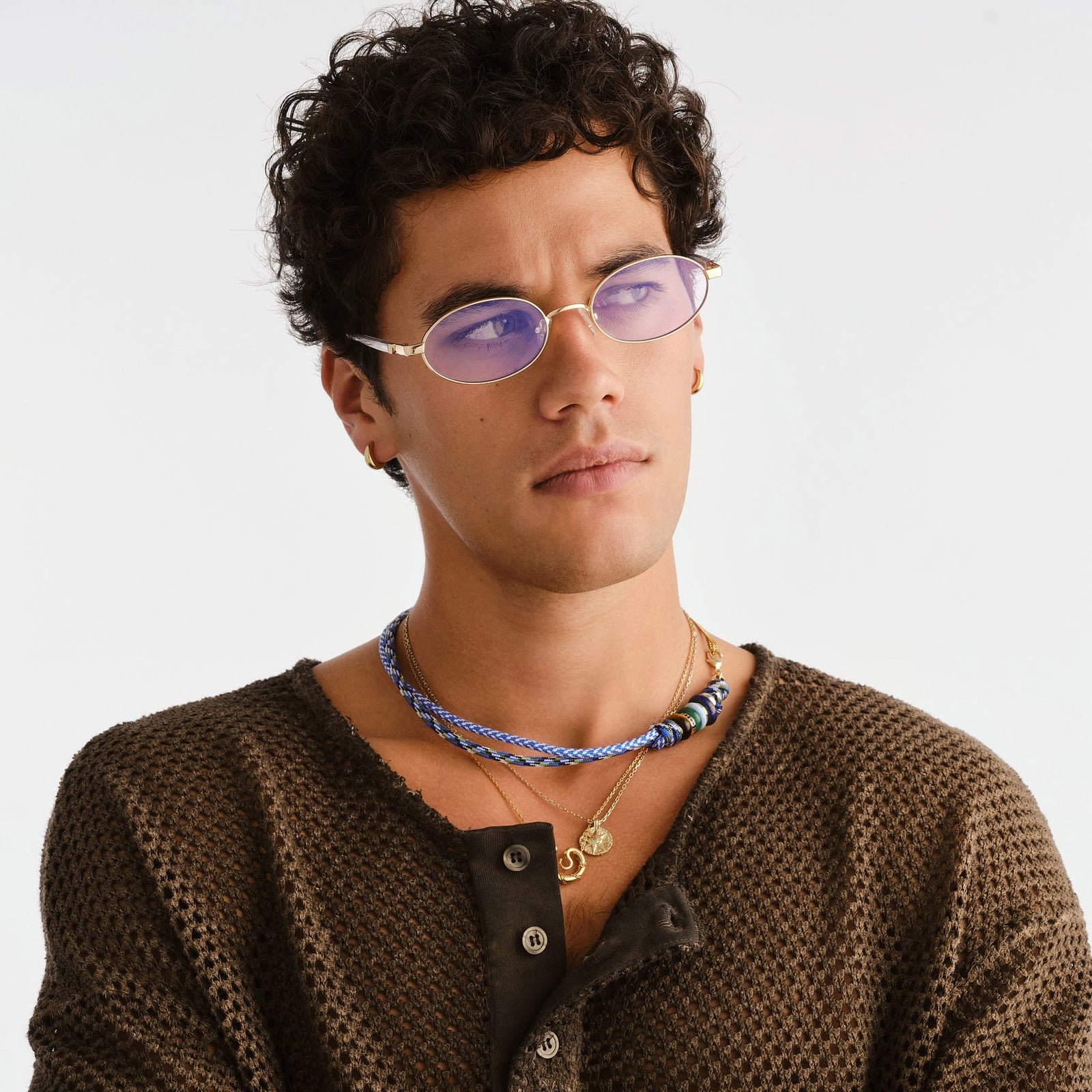 Icicle Gold Uni-Sex Wrap Blue Light | Le Specs
