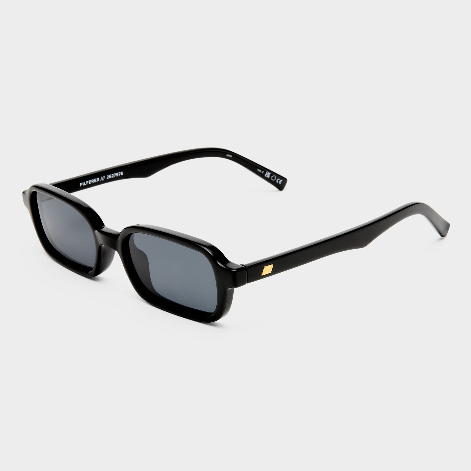 Pilferer Black Uni-Sex Rectangle Sunglasses | Le Specs