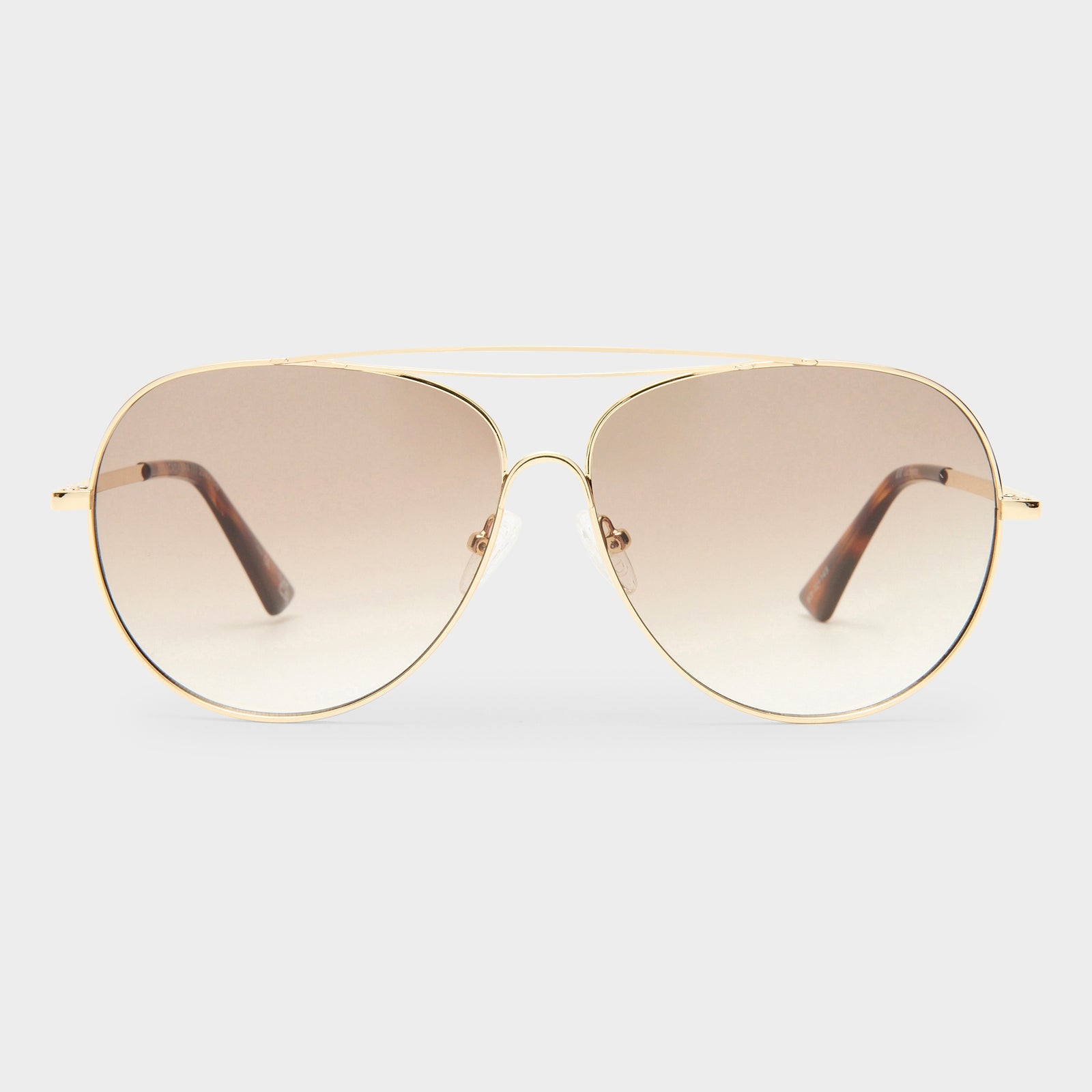 Abracadabra Bright Gold Female Aviator Sunglasses | Le Specs