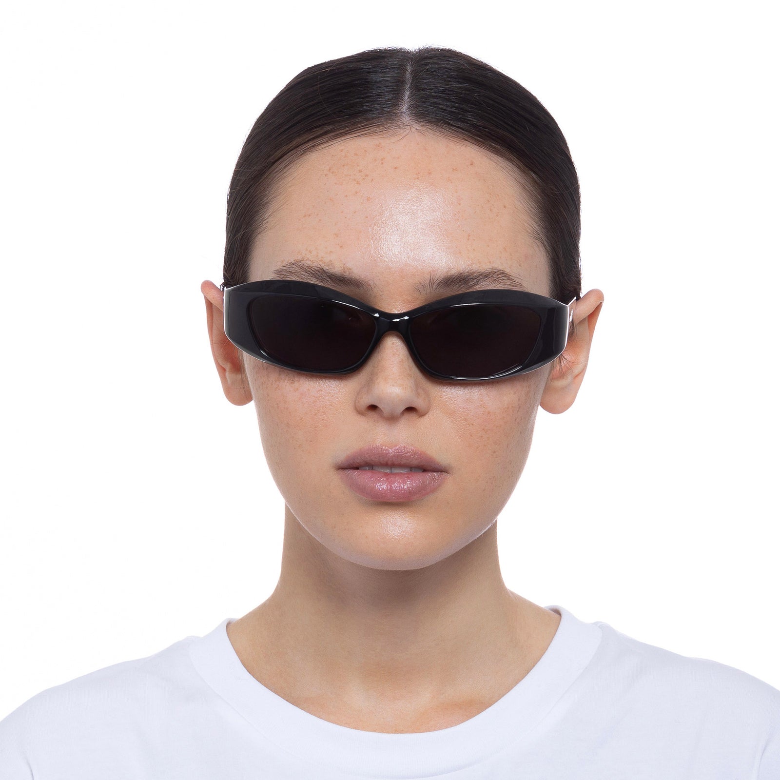 Swift Lust Black Uni-Sex Rectangle Sunglasses | Le Specs
