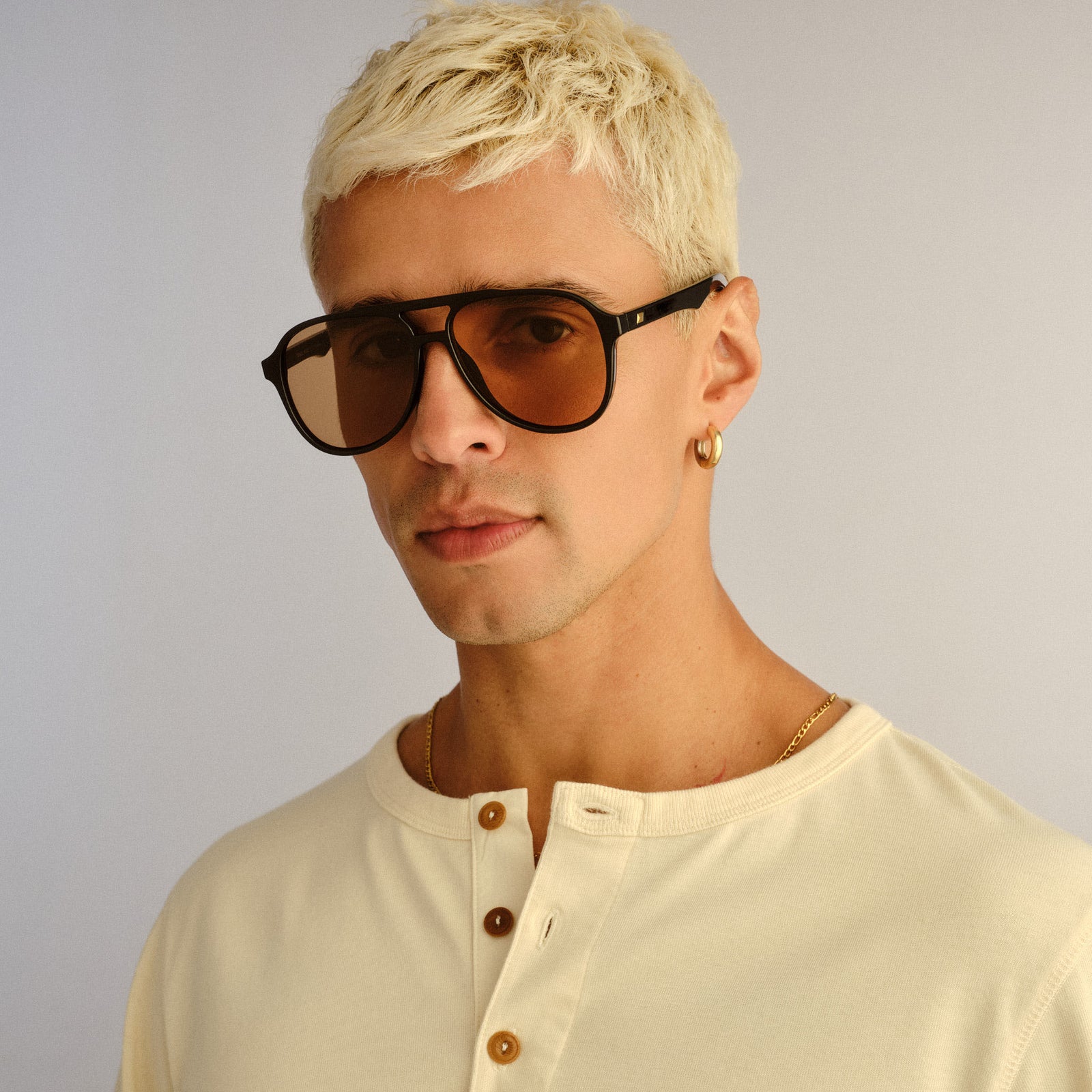Tragic Magic Black Uni-Sex Aviator Sunglasses | Le Specs