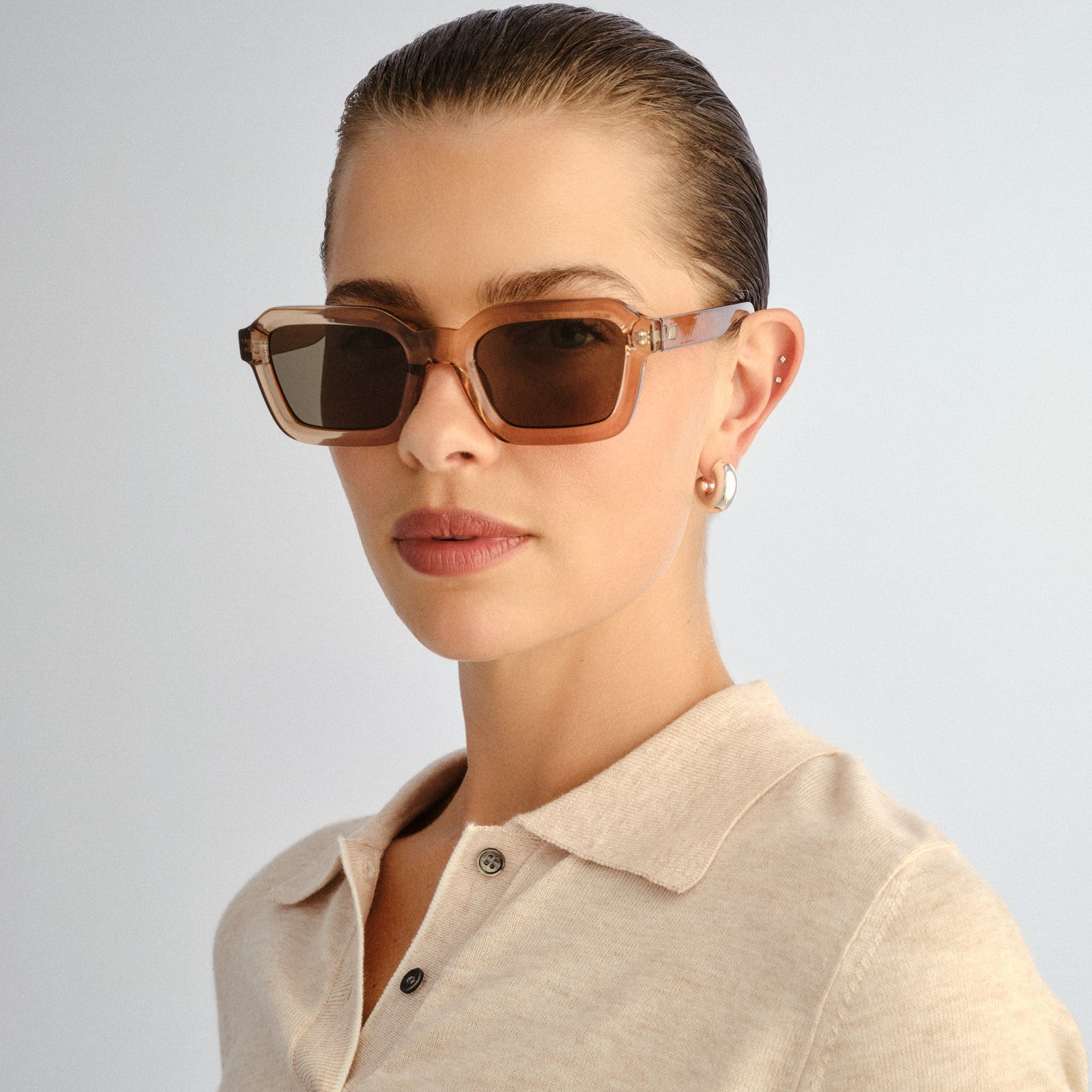 Impossible Whiskey Uni-Sex Square Sunglasses | Le Specs