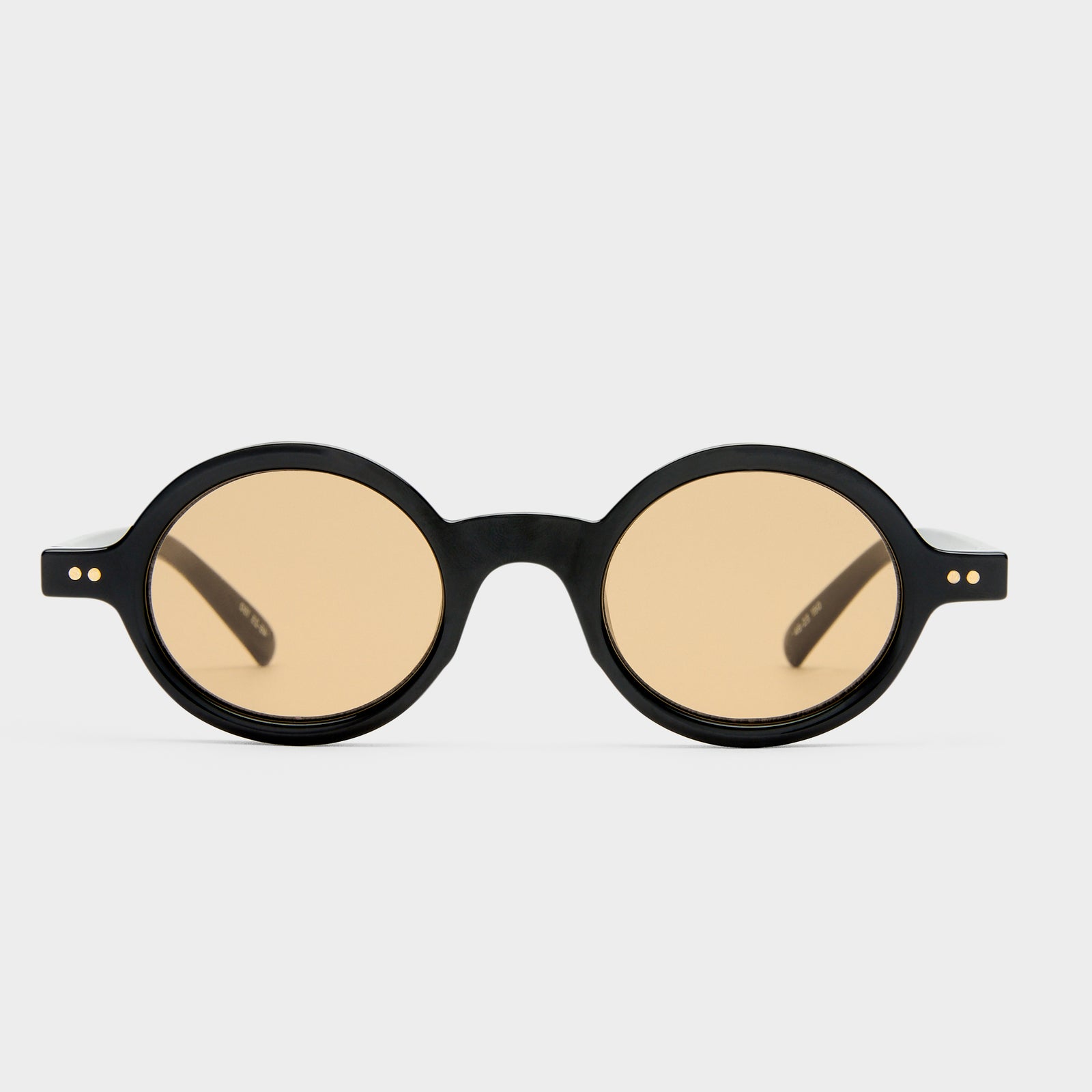 Sycophantic + Black Uni-Sex Round Sunglasses | Le Specs