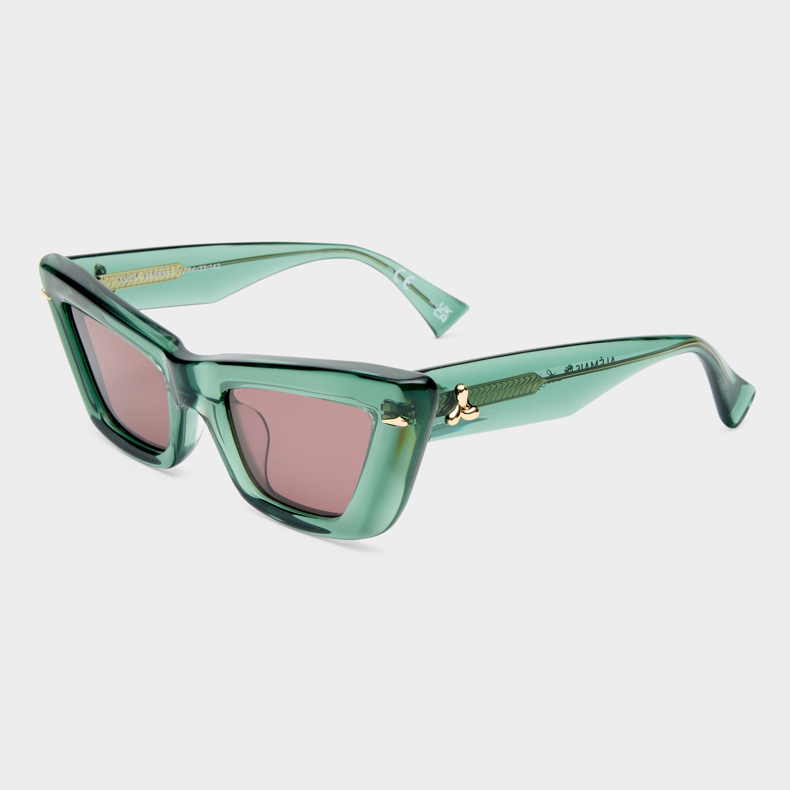 Lucia Sage Green Female Cat-Eye Sunglasses | Le Specs