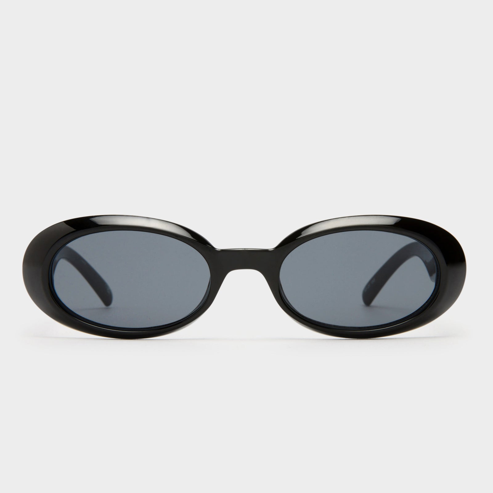 Work It Black Uni Sex Oval Sunglasses Le Specs