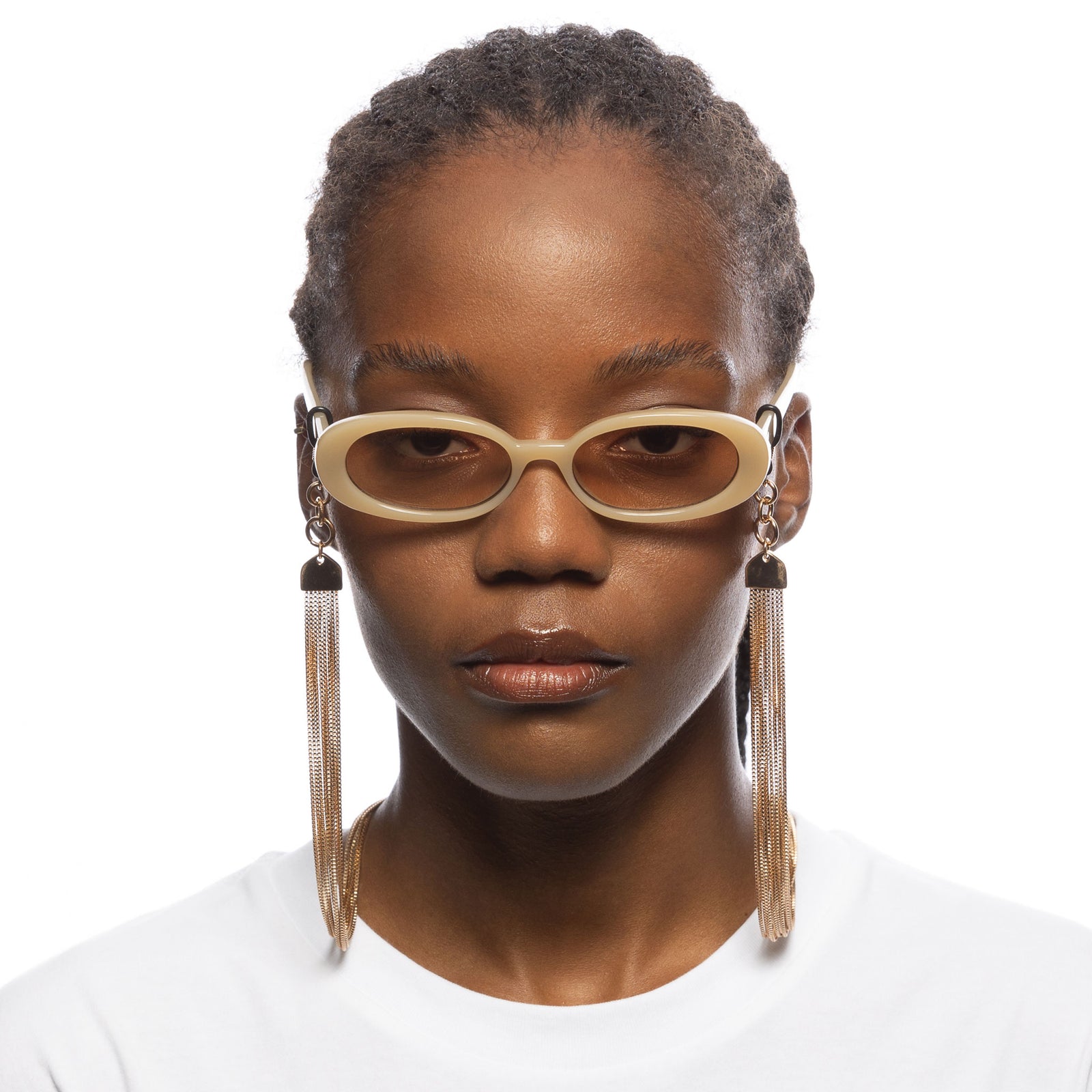 Y2k Layered Chain Shiny Light Gold Female Unspecified Accessories | Le Specs