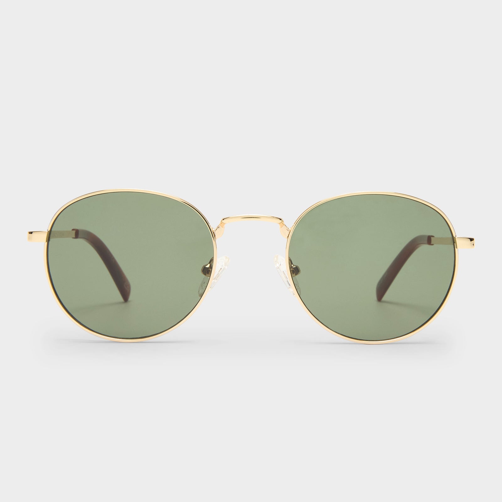 Lost Legacy Gold Uni-Sex Round Sunglasses | Le Specs