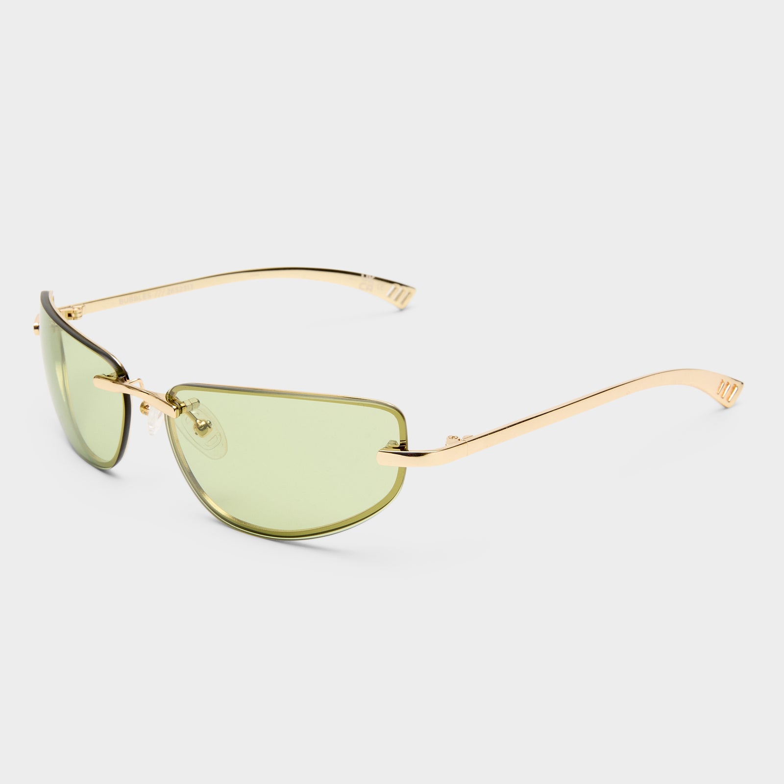 Bubbles Gold Female Wrap Sunglasses | Le Specs