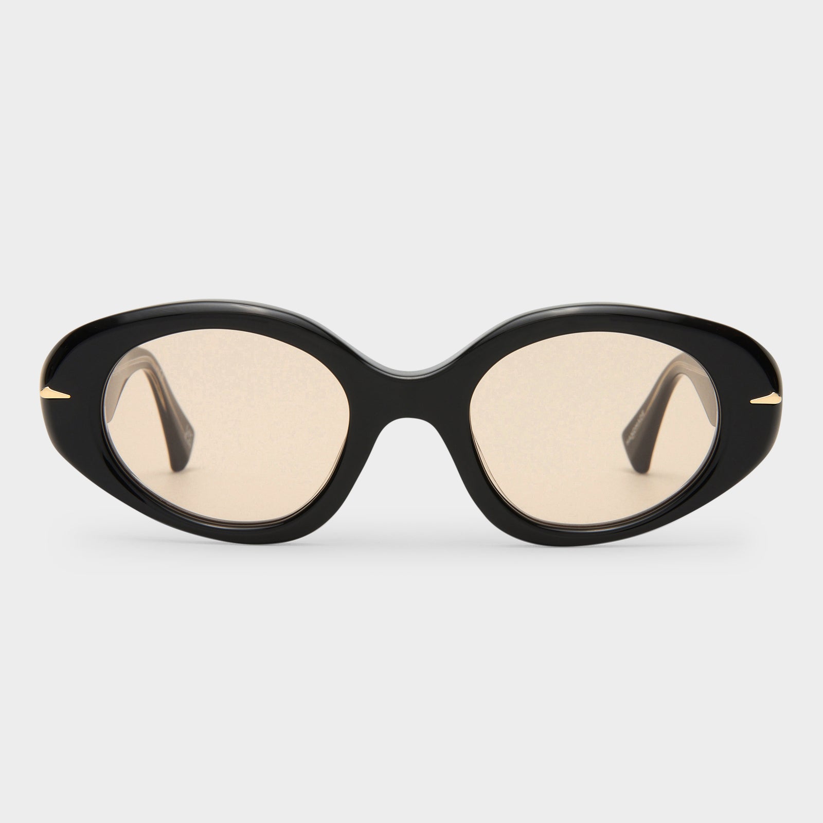 Numero Dos Obsidian Black Female Oval Sunglasses | Le Specs