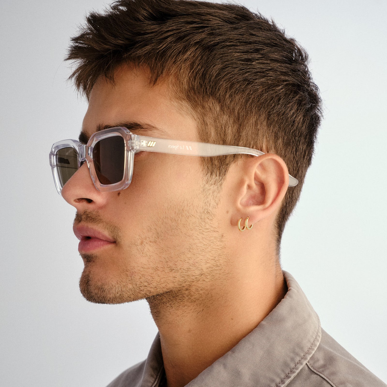 Impossible Clear Uni-Sex Square Sunglasses | Le Specs