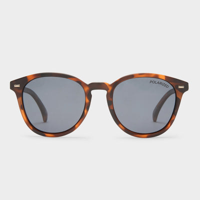 Bandwagon Matte Tortoise Shell Uni Sex Round Sunglasses Le Specs