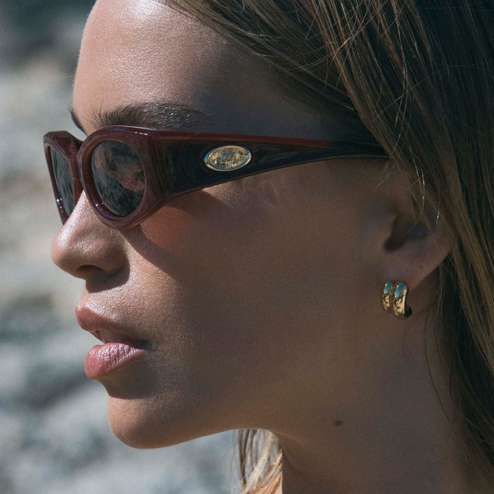 Glaciem Burgundy Uni-Sex Wrap Sunglasses | Le Specs