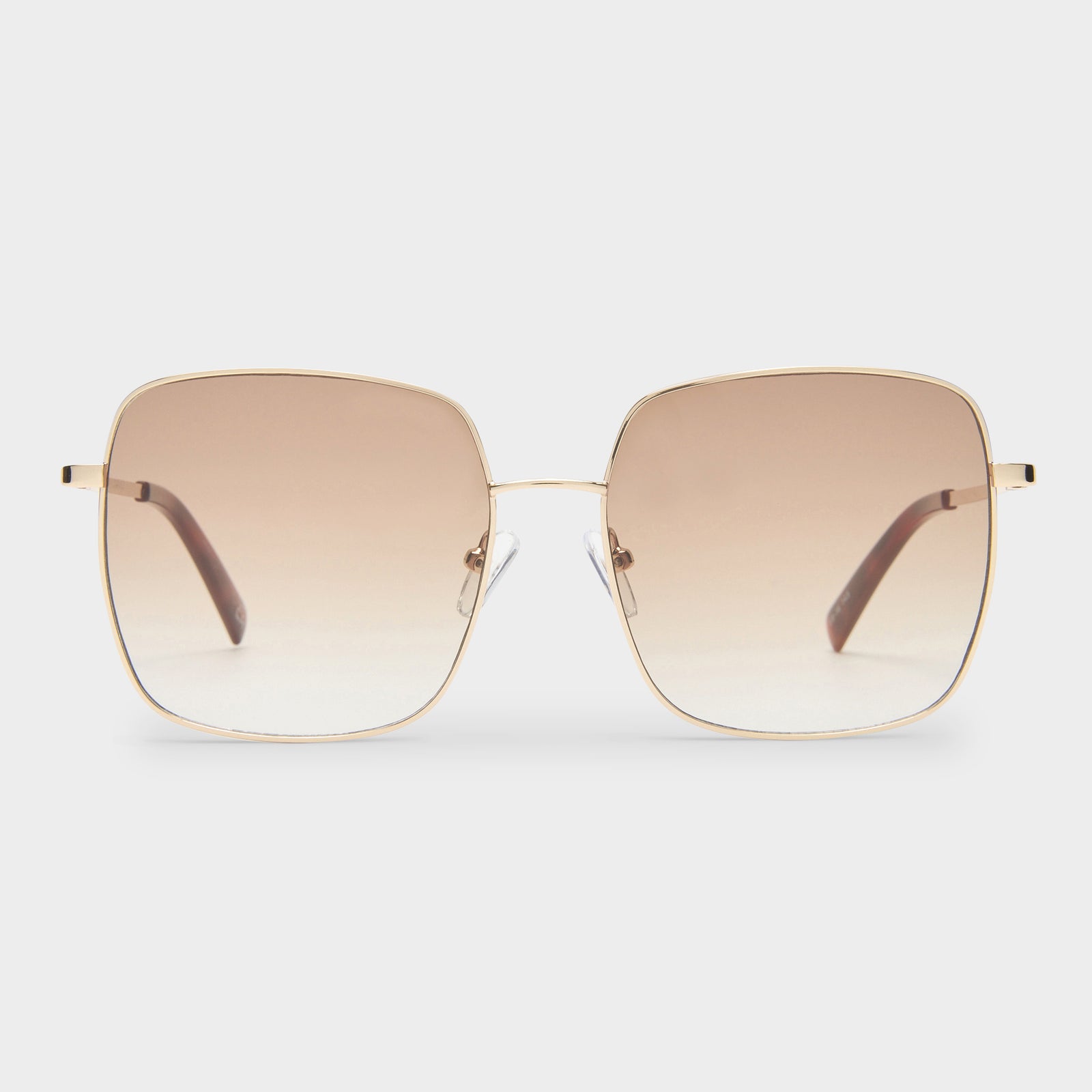 The Cherished Gold Women s Square Sunglasses Le Specs