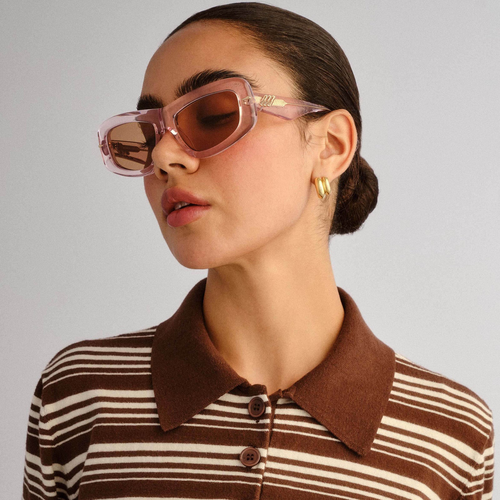 Numero Ocho Pink Salt Female Shield Sunglasses | Le Specs