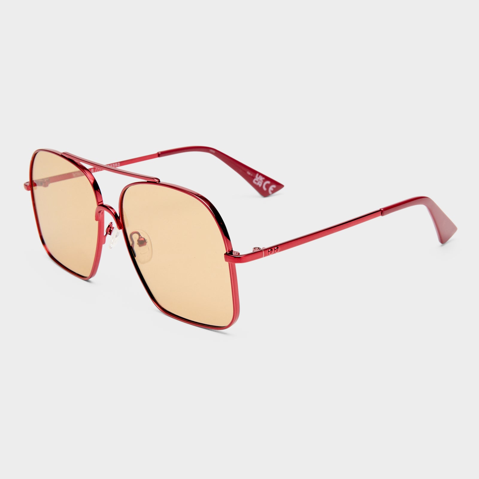 Civelle Moto Red Female Aviator Sunglasses | Le Specs