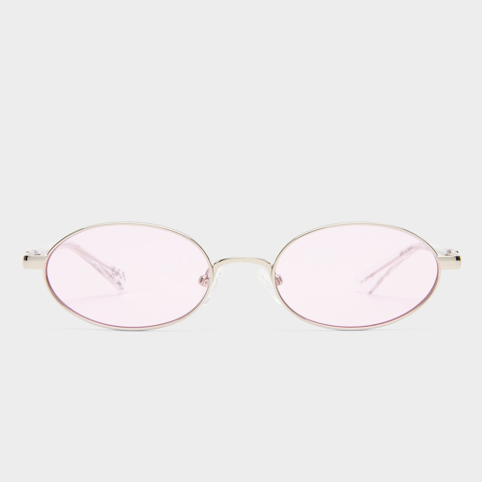 Icicle Silver Uni-Sex Oval Sunglasses | Le Specs