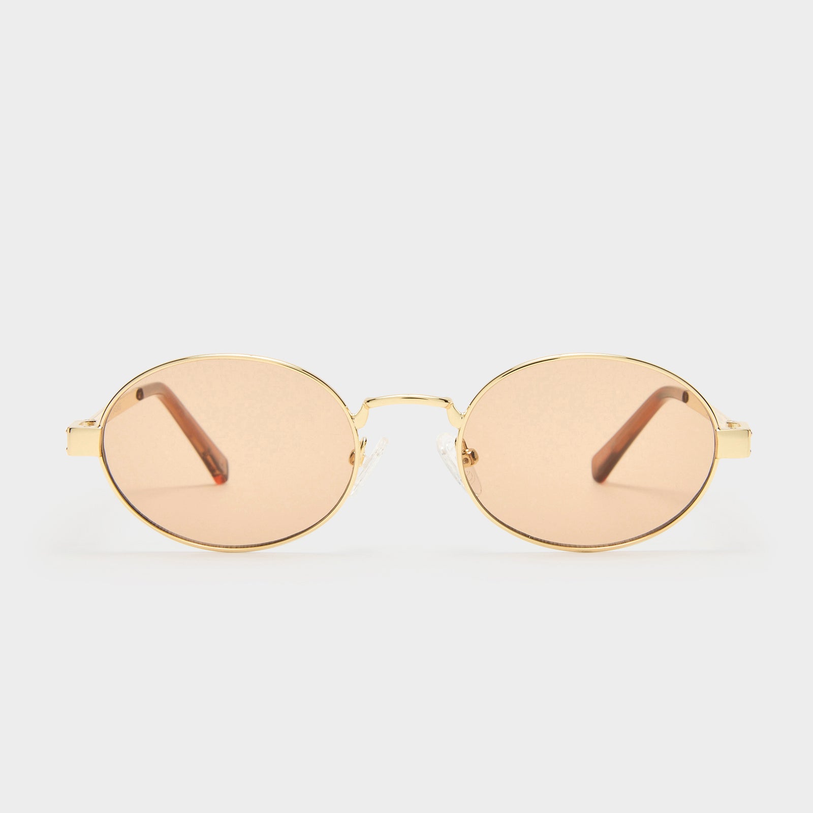 Poseidon Deux Gold Uni-Sex Oval Sunglasses | Le Specs