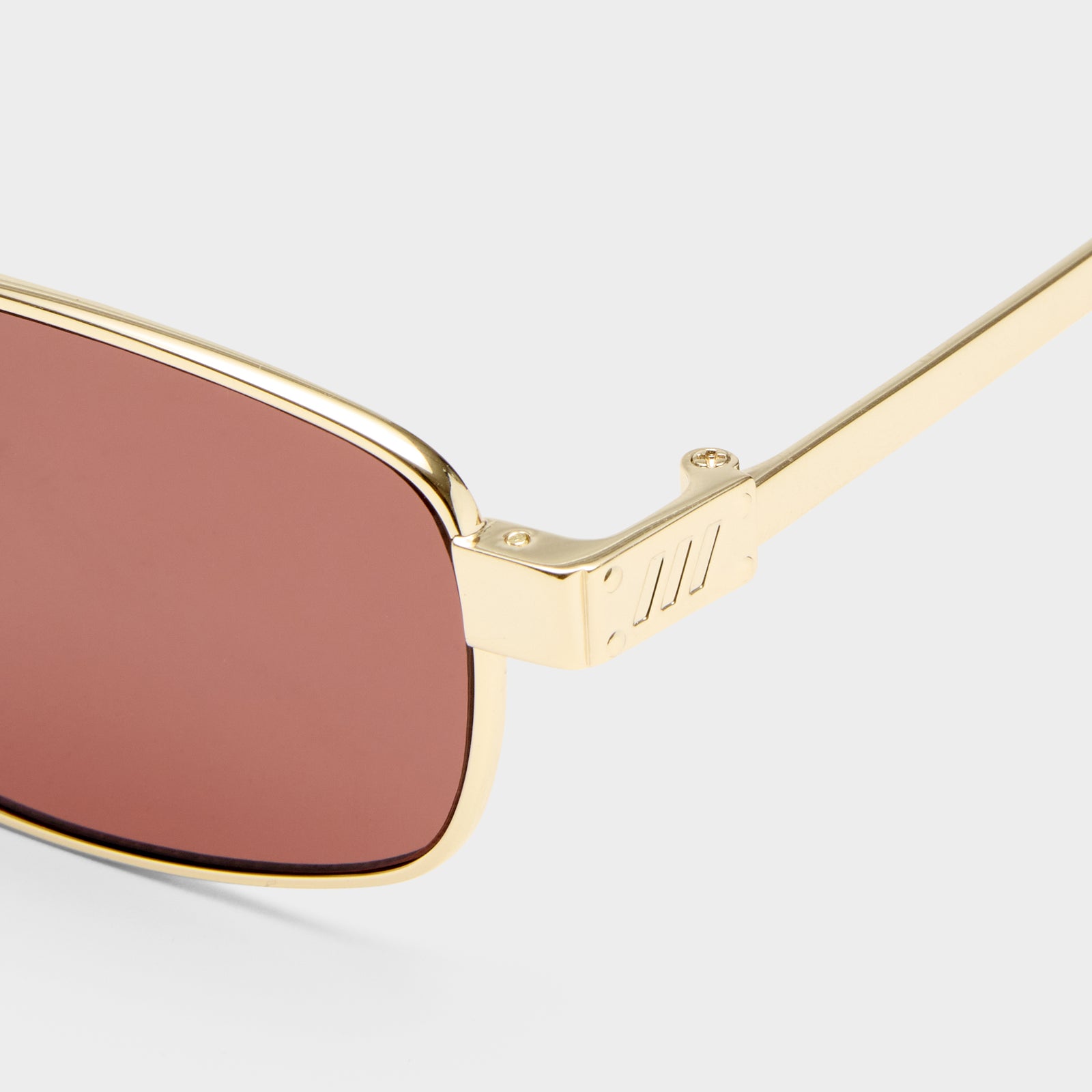 Torrid Gold Uni-Sex Rectangle Sunglasses | Le Specs