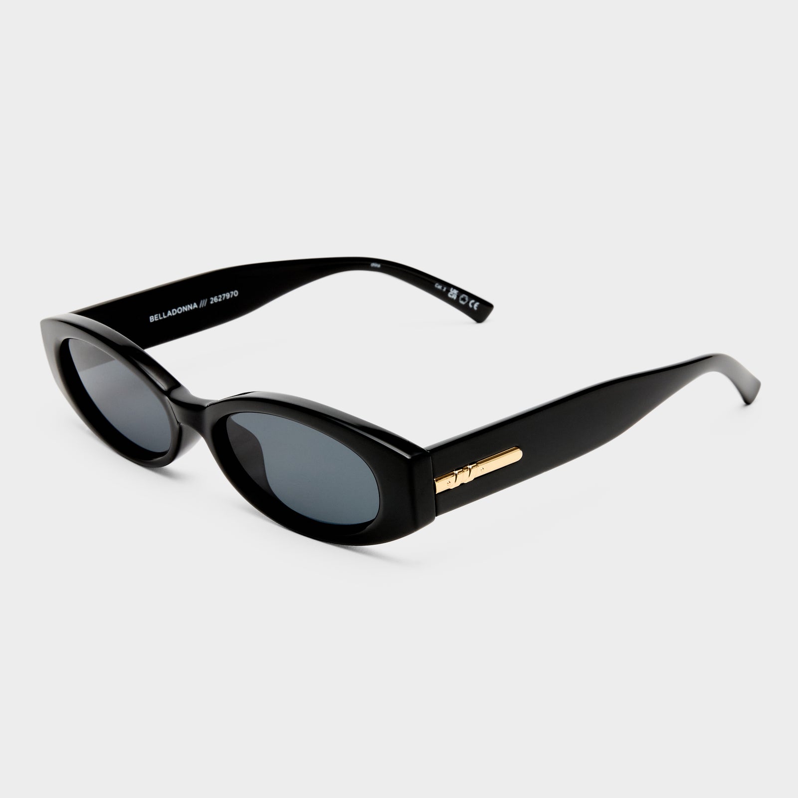 Belladonna Black Female Oval Sunglasses | Le Specs