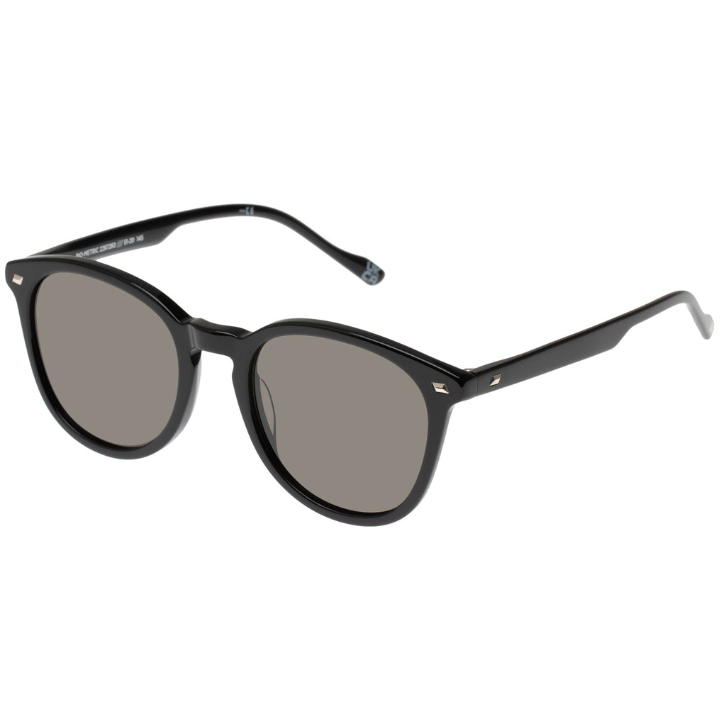 Bio Metric Black Uni Sex Round Sunglasses Le Specs 5676