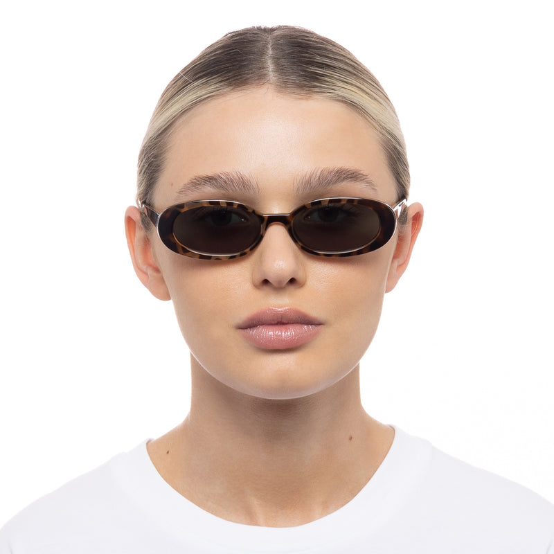 Outta Love Black Uni-Sex Oval Sunglasses | Le Specs