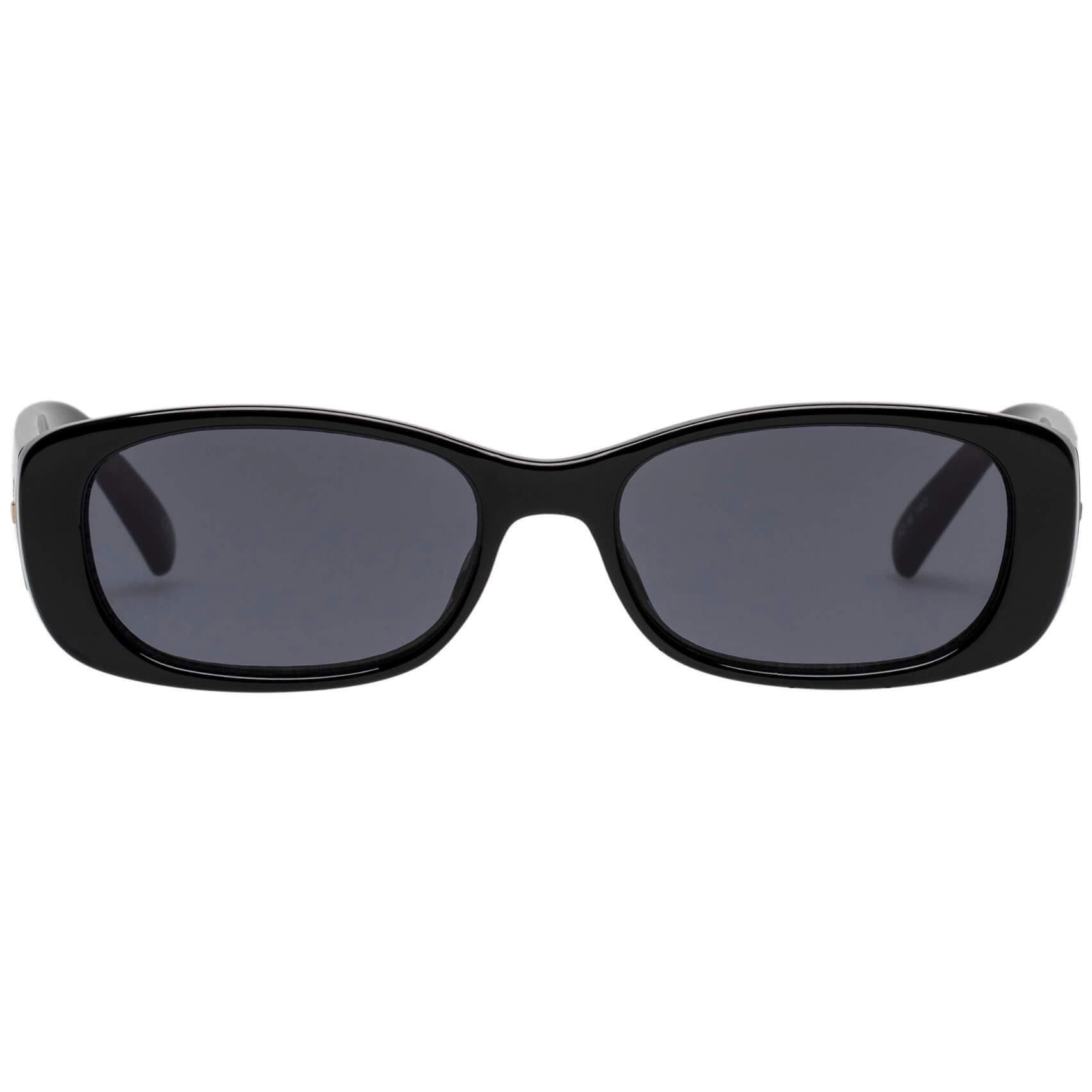 Unreal! Black Uni-Sex Rectangle Sunglasses | Le Specs