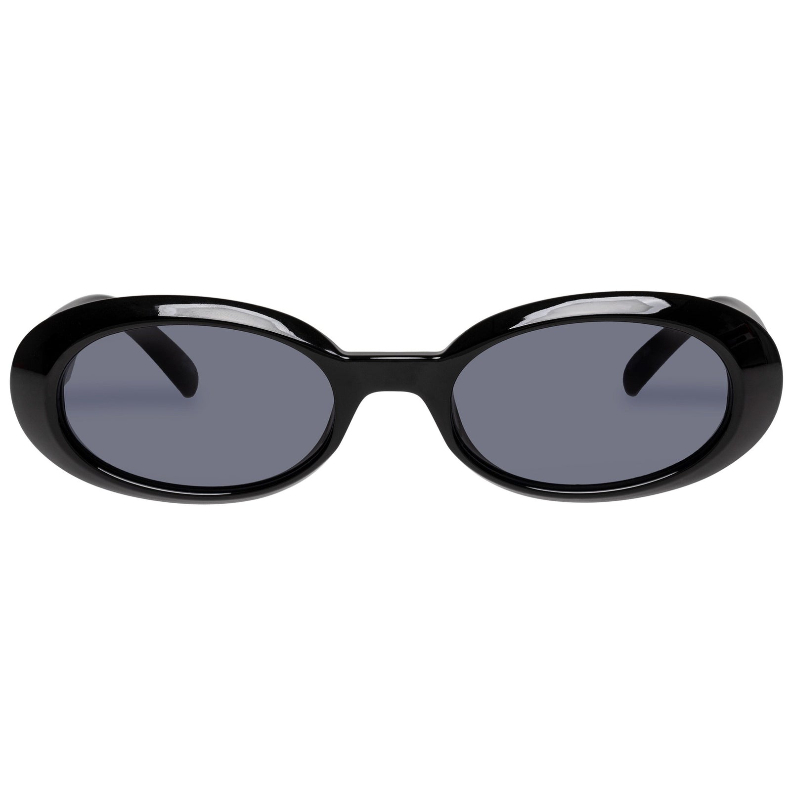 Work It! Black Uni-Sex Oval Sunglasses