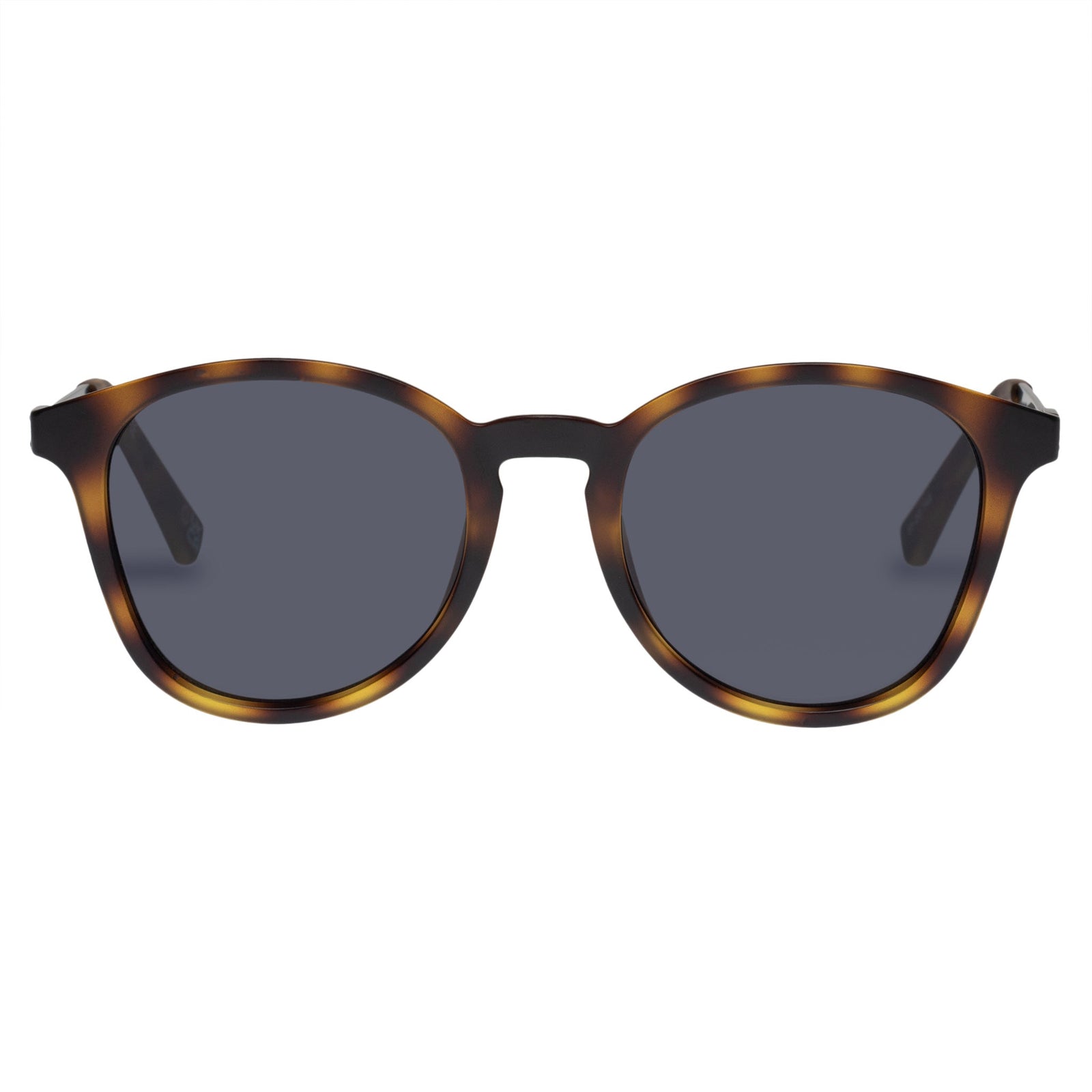 Contraband Matte Tort Uni-Sex Round Sunglasses | Le Specs